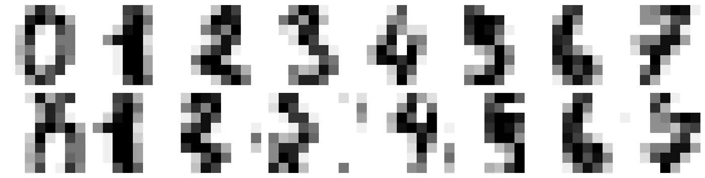 Top: the centred digits. Bottom: randomly shifted. A person reads both.